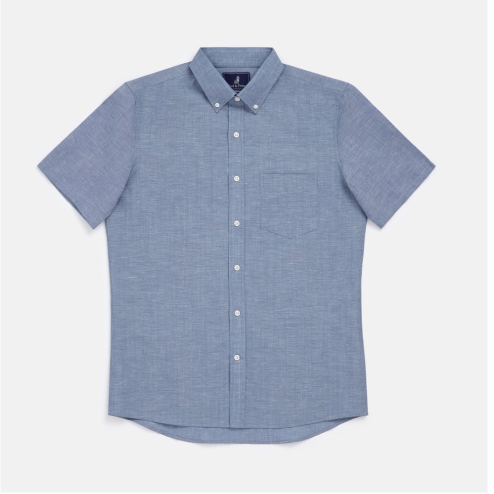 Wool & Prince Men’s Short Sleeve Linen Button Down